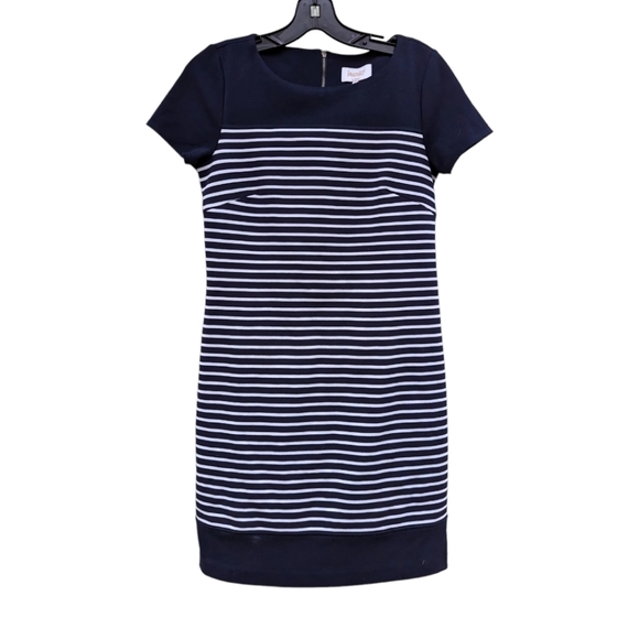 New Laundry by Shelli Segal‎ navy/white Shift Dress Sz 2 - Picture 5 of 7
